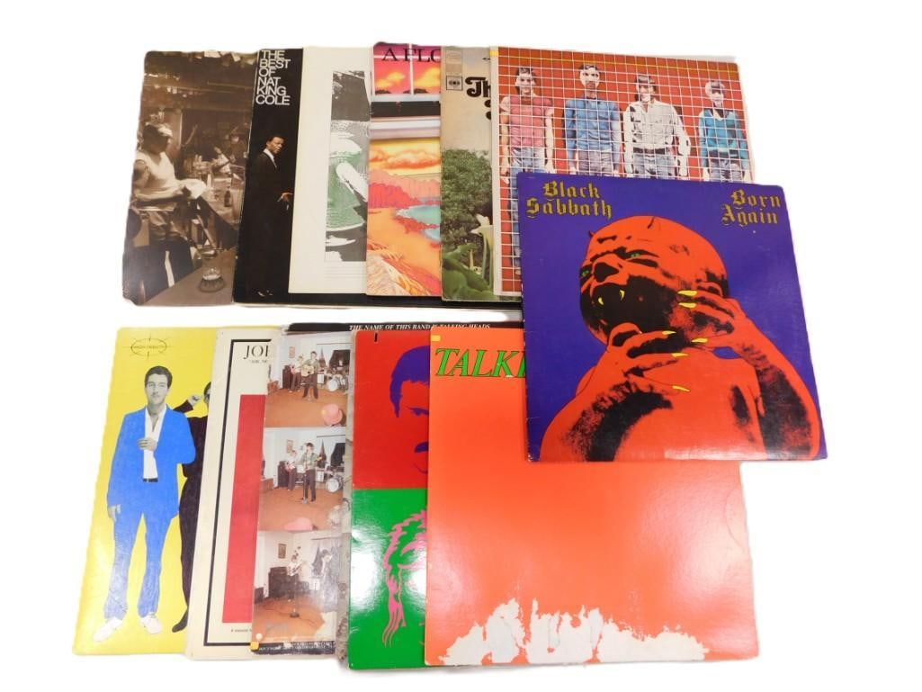 Vinyl Record LP Lot including Black Sabbath, Talking Heads, Nat King Cole, Led Zeppelin, B52's, Quee (1 of 5)
