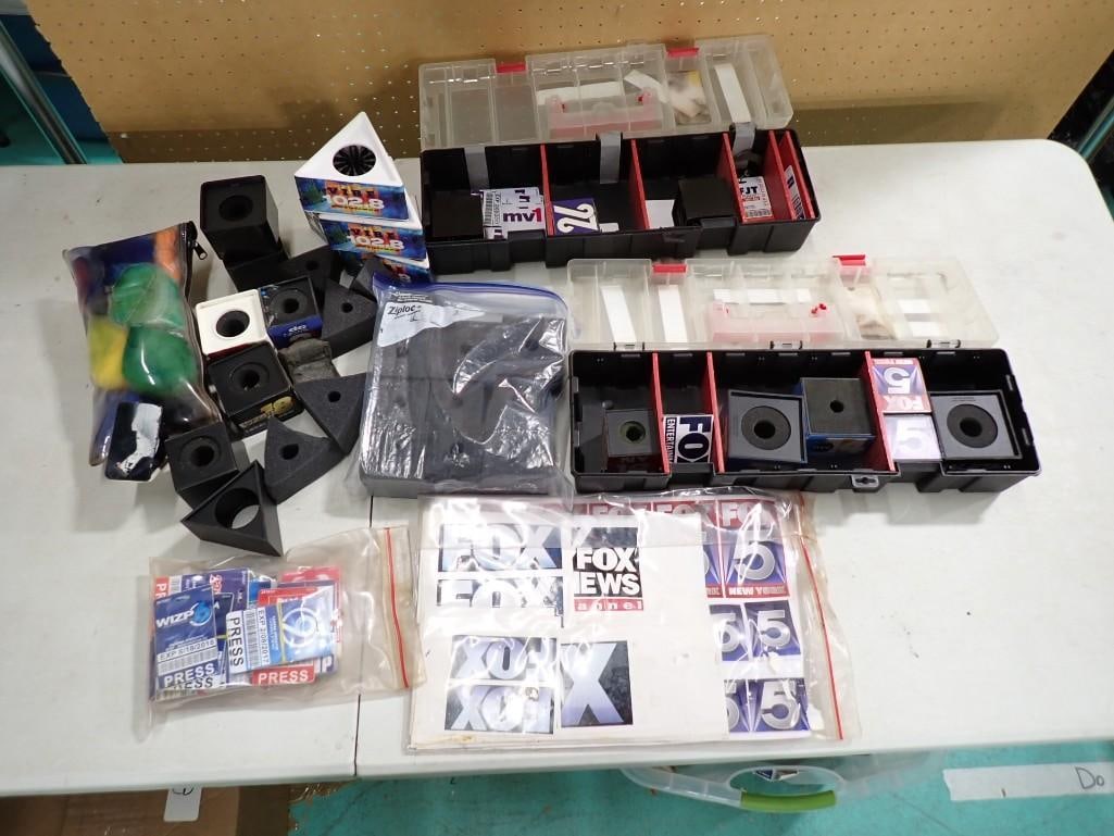 Lot of Movie / TV Set News Microphone Flags - Lots of them (1 of 8)