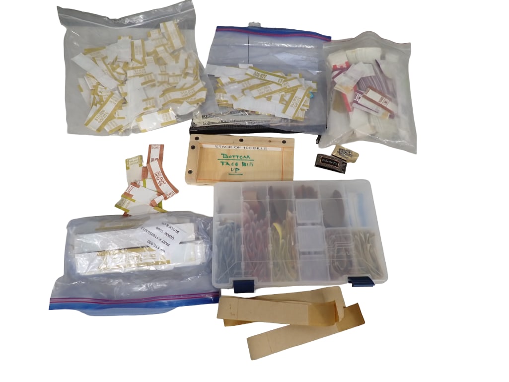 TV and Movie Prop Money, Money Clips, Bands NOT LEGAL TENDER: TV and Movie Prop Money, Money Clips, Bands. NOT LEGAL TENDER. Most of it is blank on the back. Consignor worked on the Empire TV Series, Shining Girls 2022 TV Series, as well as other shows. NO COA o