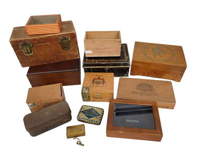 Cigar Boxes, Metal Tin, Etc Movie or TV Props: Cigar Boxes, Metal Tin, Etc Movie or TV Props  NO COA or Paperwork The consignor worked on multiple movies and TV shows and this lot may have been in any of the following: Empire, Zoobiquity, Love is