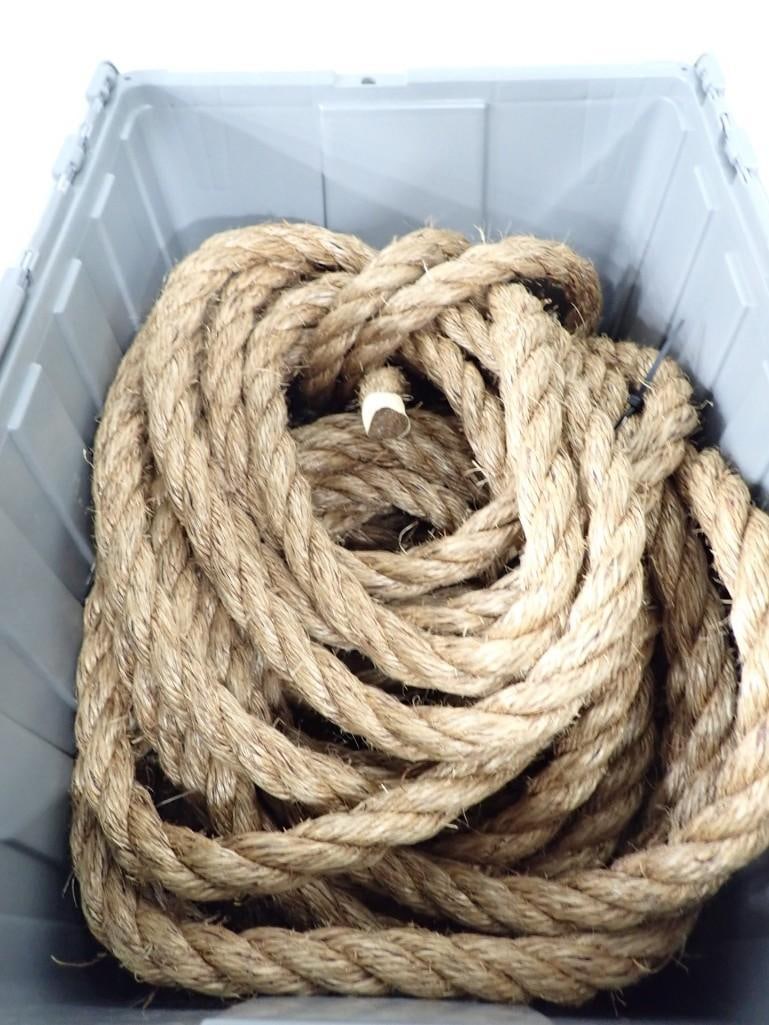 Bin of Rope 1" Hemp Rope TV or Movie Prop: Bin of Rope 1" Hemp Rope TV or Movie Prop NO COA or Paperwork The consignor worked on multiple movies and TV shows and this lot may have been in any of the following: Empire, Zoobiquity, Love is a