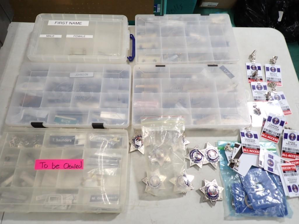 Movie or TV Prop Security Badges, Nametags, Etc: Lot of Movie or TV Prop Security Badges, Nametags, Etc NO COA or Paperwork The consignor worked on multiple movies and TV shows and this lot may have been in any of the following: Empire, Zoobiqu