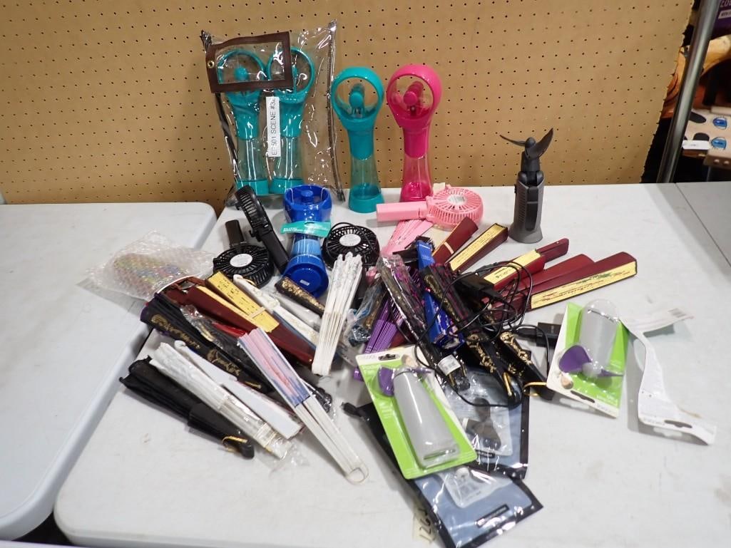 Handheld Fans, Folding Fans, Etc: Handheld Fans, Folding Fans, Etc Condition: untested NO COA or Paperwork The consignor worked on multiple movies and TV shows and this lot may have been in any of the following: Empire, Zo