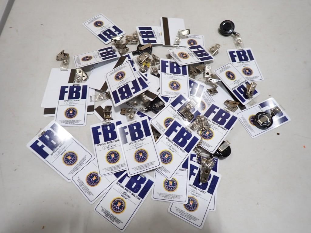 Movie or TV Show Prop FBI Tags NOT REAL OR LEGAL ID: Movie or TV Show Prop FBI Tags NOT REAL OR LEGAL ID NO COA or Paperwork The consignor worked on multiple movies and TV shows and this lot may have been in any of the following: Empire, Zoobiquity, Lov