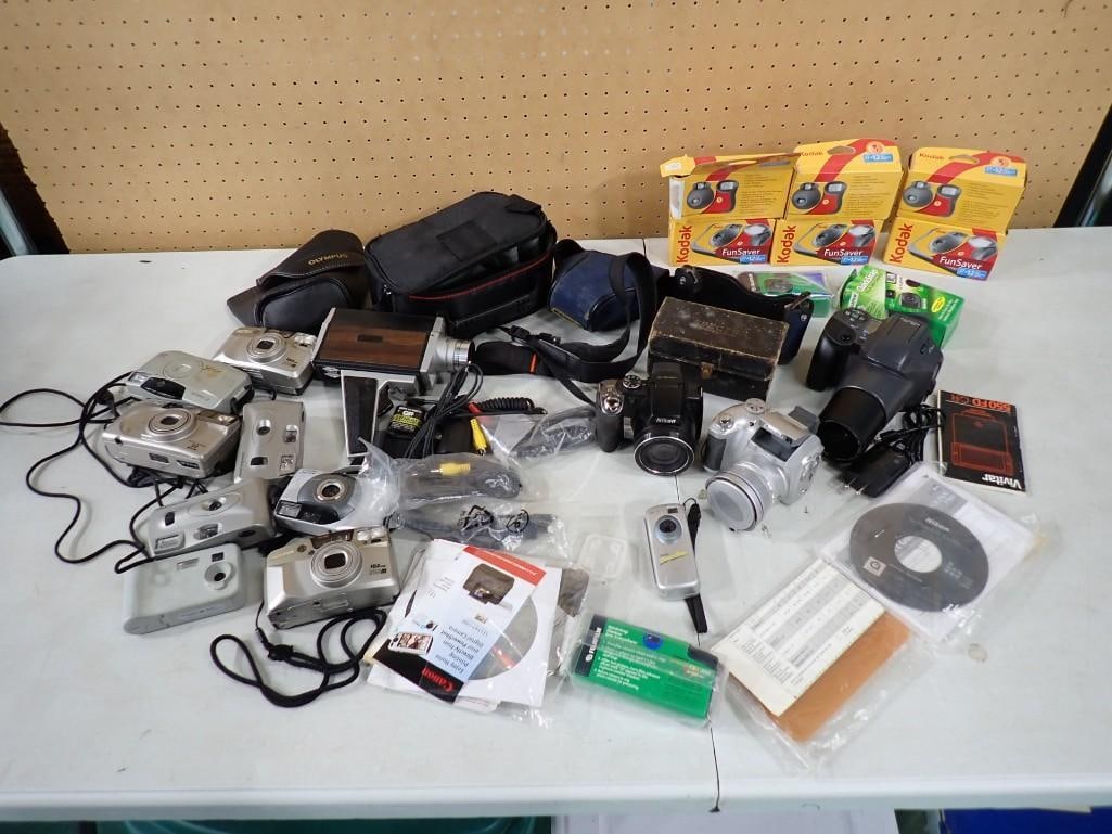 Camera / Accessories Lot including Digital, Film, Disposable, etc. May have been TV Show or Movie Pr (1 of 7)