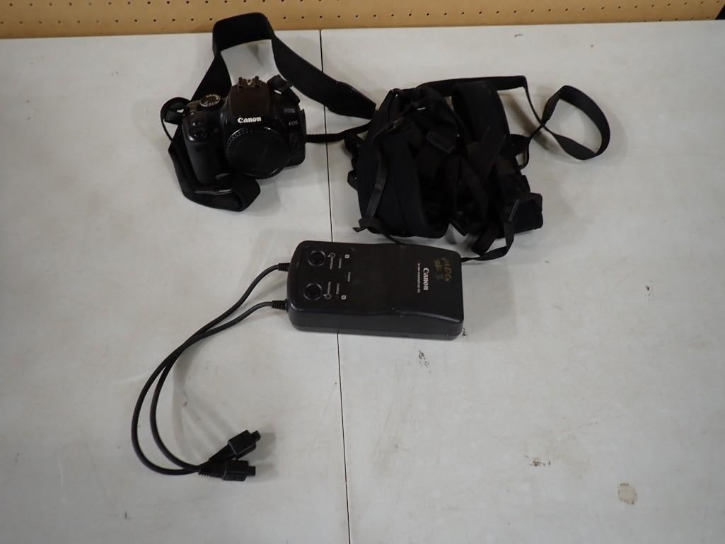 Camera Lot including Canon EOS, Charger, Bag (1 of 4)