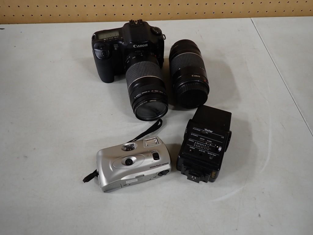 Camera Lot including Canon EOS 10D, Lenses, Vivitar Flash, etc (1 of 7)