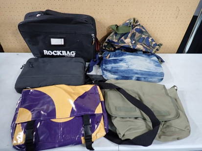 Lot of Bags incl Computer Bags, Rockbag, Etc Movie or TV Props: Lot of Bags incl Computer Bags, Rockbag, Etc Movie or TV Props  NO COA or Paperwork The consignor worked on multiple movies and TV shows and this lot may have been in any of the following: Empire, Zoo