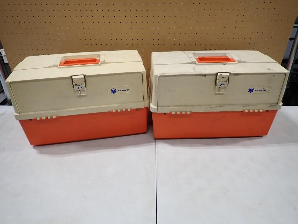 2 Fishing Tackle Boxes incl 1 with TV or Movie Prop Medical Supplies and 1 Empty (1 of 7)