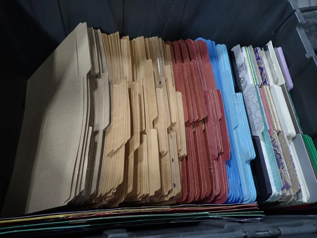 Large Lot of Tabbed Folders Assorted Colors Great for Back to School (1 of 1)