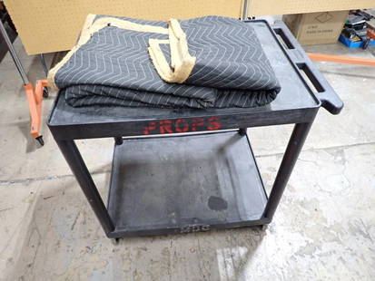 Luxor Rolling Utility Cart and a Moving Blanket: Luxor Rolling Utility Cart and a Moving Blanket  NO COA or Paperwork The consignor worked on multiple movies and TV shows and this lot may have been in any of the following: Empire, Zoobiquity, Love i