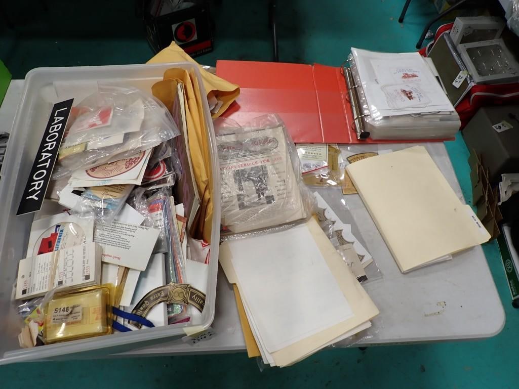 Huge Lot of Movie/TV Set Props  - Labels, Signs, Old Photos, Ephemera, Tickets, Liquor Labels, etc. (1 of 20)