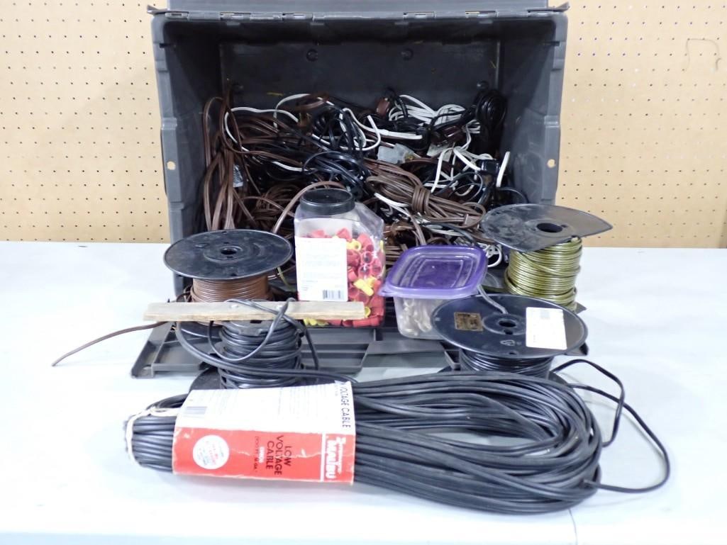 Lot of assorted Electrical Wiring and Supplies including Caps, Cables, Cords, etc. (1 of 6)