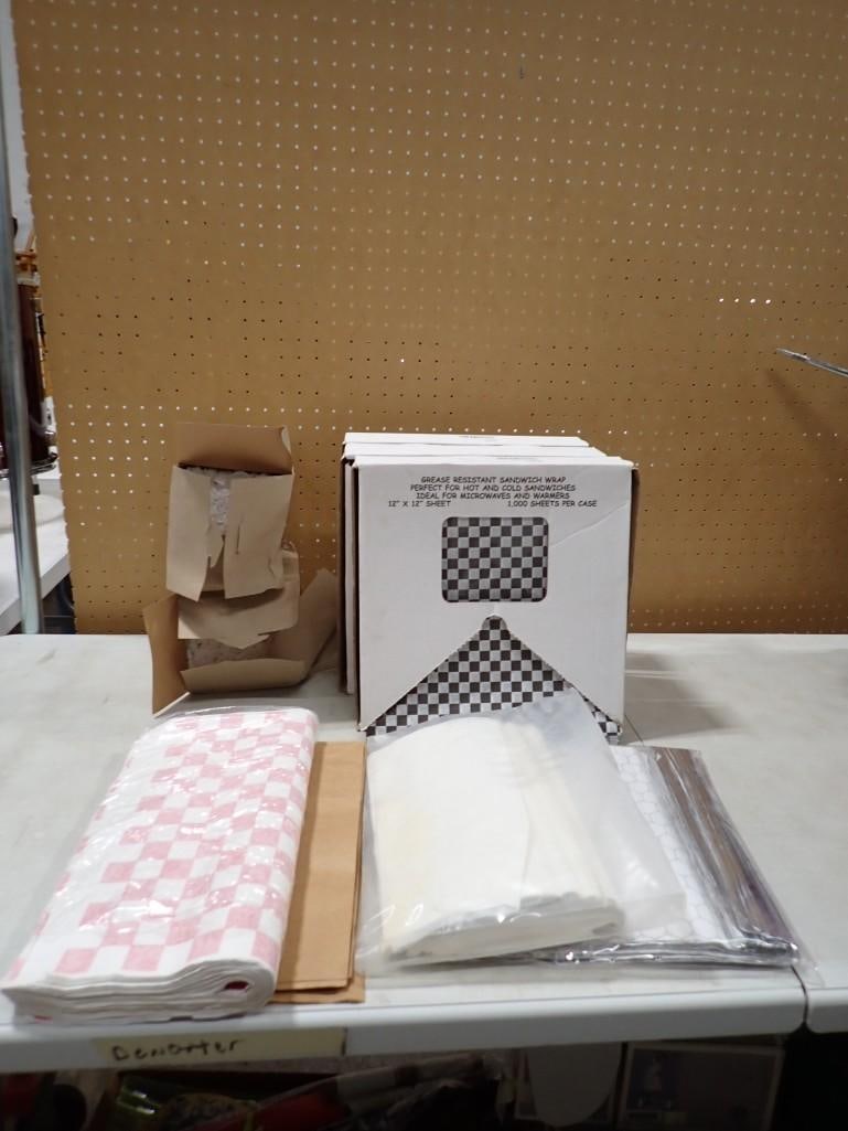 Lot Restaurant Supplies - Sandwich Wrappers, Straws, etc. Likely used as Props: Lot Restaurant Supplies - Sandwich Wrappers, Straws, etc. Likely used as Props May have been used in Movies and/or TV Shows as Props NO COA or Paperwork The consignor worked on multiple movies and TV 