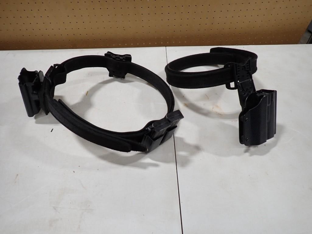 Two Tactical Police / Security Holster Belts - likely used as props: Two Tactical Police / Security Holster Belts - likely used as props May have been used in Movies and/or TV Shows as Props NO COA or Paperwork The consignor worked on multiple movies and TV shows and t