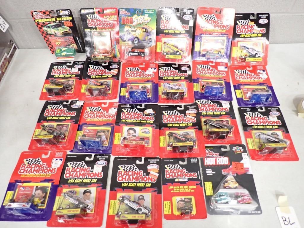 Lot of Racing Champions Funny Cars, Indy Race Cars, Etc 1/64 Scale New in Package: Lot of Racing Champions Funny Cars, Indy Race Cars, Etc 1/64 Scale New in Package All pictures are considered part of the description and should be examined carefully by bidders. Live Auctioneers is n
