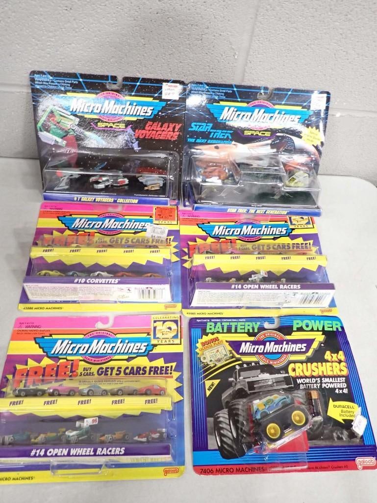 Lot of Micro Machines incl Star Trek, Space Galaxy Voyagers, #14 Open Wheel Racers Set, Etc All New (1 of 7)