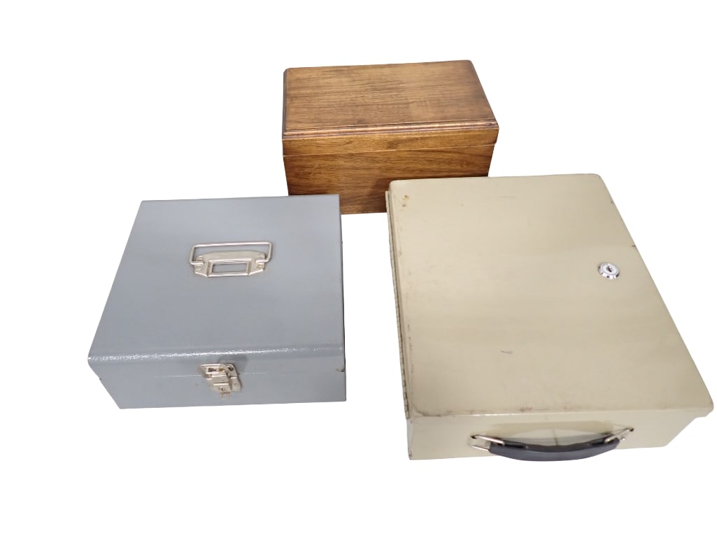 Cash Box, Metal Box, Wood Jewelry Box (1 of 10)