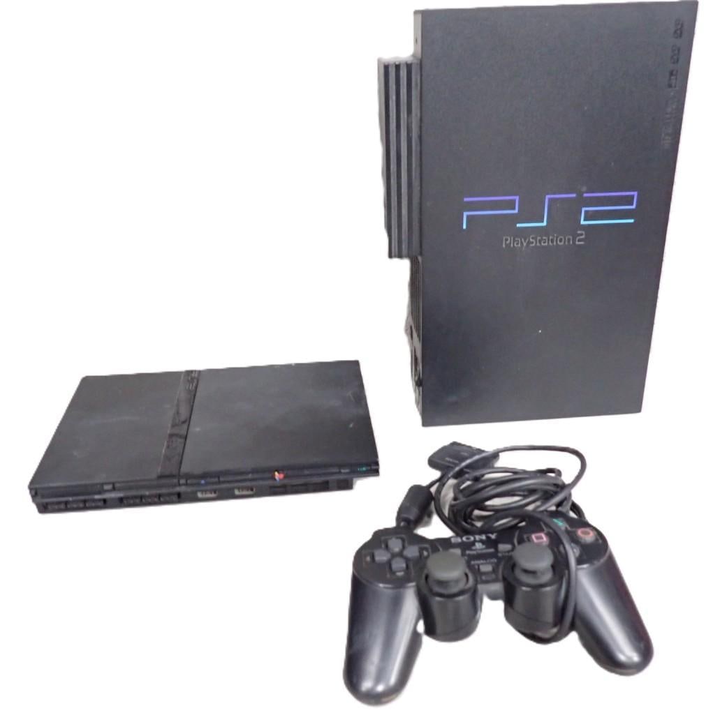 Pair of Sony PlayStation 2 Video Game Systems with one controller and no other cords.  Untested (1 of 7)