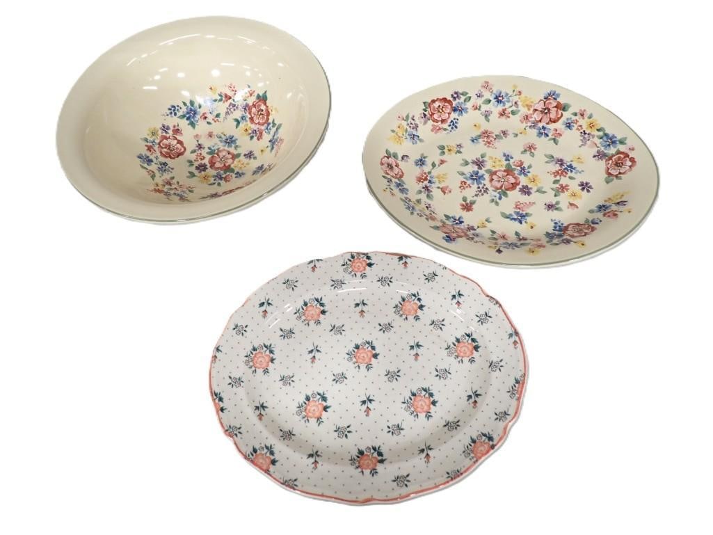 Lot of Longaberger Pottery and Johnson Brothers England Monticello Ironstone: Lot of Longaberger Pottery and Johnson Brothers England Monticello Ironstone All pictures are considered part of the description and should be examined carefully by bidders. Live Auctioneers is now of