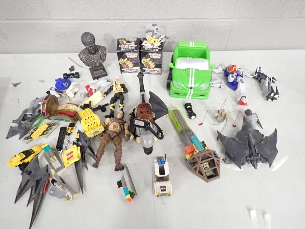 Large Misc. Lot including Lego, Pokemon, Action Figures, Cars, Statue Bust, etc. (1 of 10)