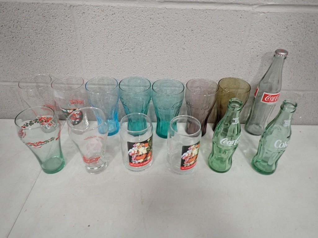 Vintage Coca Cola Glasses and Bottles including Colored Glass, Santa Claus, etc. (1 of 10)