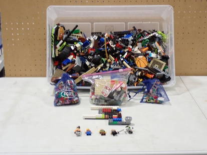 Lego and Building Block Lot including Some Mini Figurines: Lego and Building Block Lot including Some Mini Figurines All pictures are considered part of the description and should be examined carefully by bidders. Live Auctioneers is now offering Live Shippin