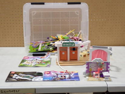 Lego Lot, etc. with some assorted pieces, booklets, etc.: Lego Lot, etc. with some assorted pieces, booklets, etc. All pictures are considered part of the description and should be examined carefully by bidders. Live Auctioneers is now offering Live Shipping