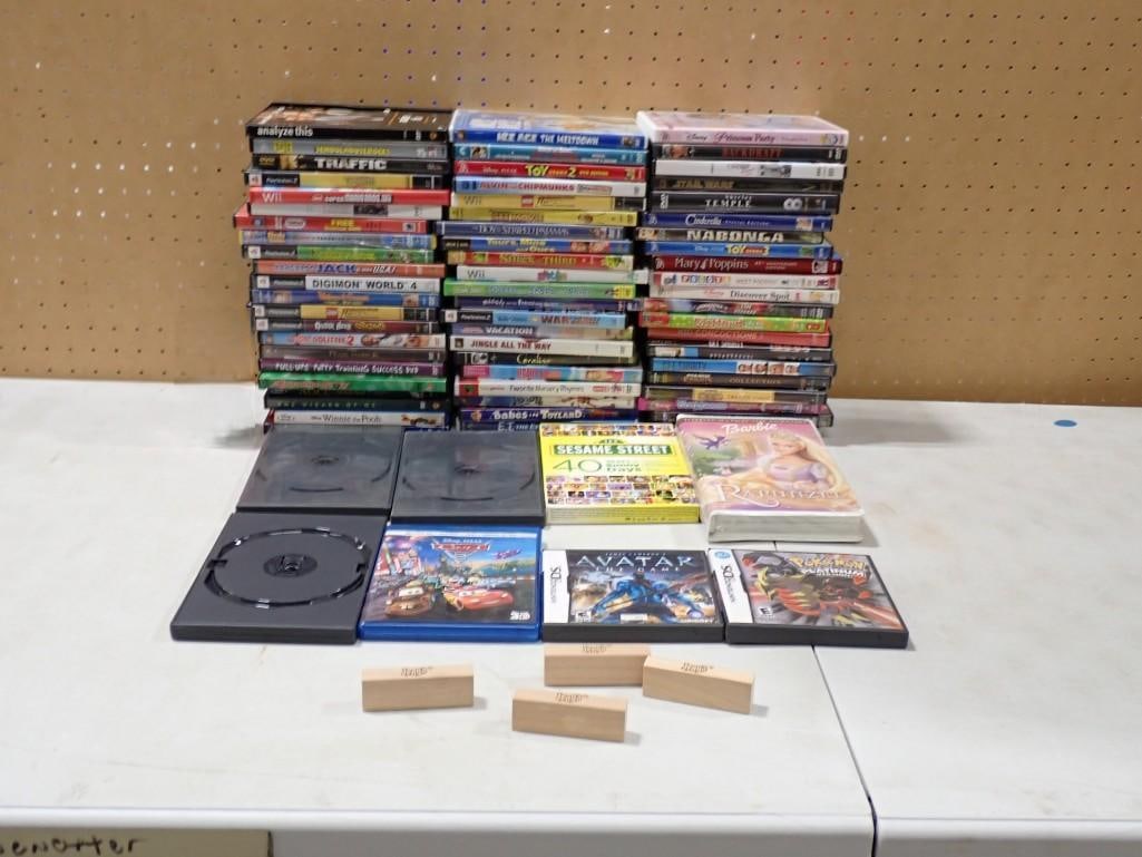 Lot of assorted DVDs and some Video Games - Nintendo DS Avatar, Pokemon, Disney Pixar Cars, Lego, (1 of 9)