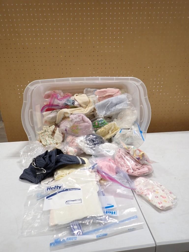 Vintage Doll Clothing Lot - assorted: Vintage Doll Clothing Lot - assorted All pictures are considered part of the description and should be examined carefully by bidders. Live Auctioneers is now offering Live Shipping through them. 