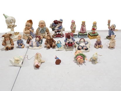 Assorted Figurine Lot including Babies, Raggedy Ann, Lenox Tweety Bird Birthday, Ann Estelle, etc.: Assorted Figurine Lot including Babies, Raggedy Ann, Lenox Tweety Bird Birthday, Ann Estelle, etc. All pictures are considered part of the description and should be examined carefully by bidders. Live