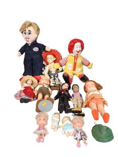Vintage Dolls including Ronald McDonald, 1972 Ideal Cinnamon, Bratz Boyz, Toy Story Jesse, Vinyl Hum: Vintage Dolls including Ronald McDonald, 1972 Ideal Cinnamon, Bratz Boyz, Toy Story Jesse, Vinyl Hummel&#160;Doll, Hillary Clinton, etc. All pictures are considered part of the description and should