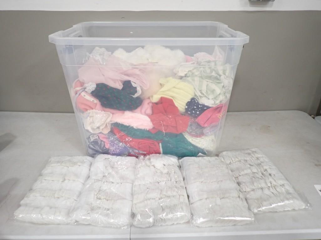 Large Lot of Doll Clothes, Etc: Large Lot of Doll Clothes, Etc All pictures are considered part of the description and should be examined carefully by bidders. Live Auctioneers is now offering Live Shipping through them. This is an 
