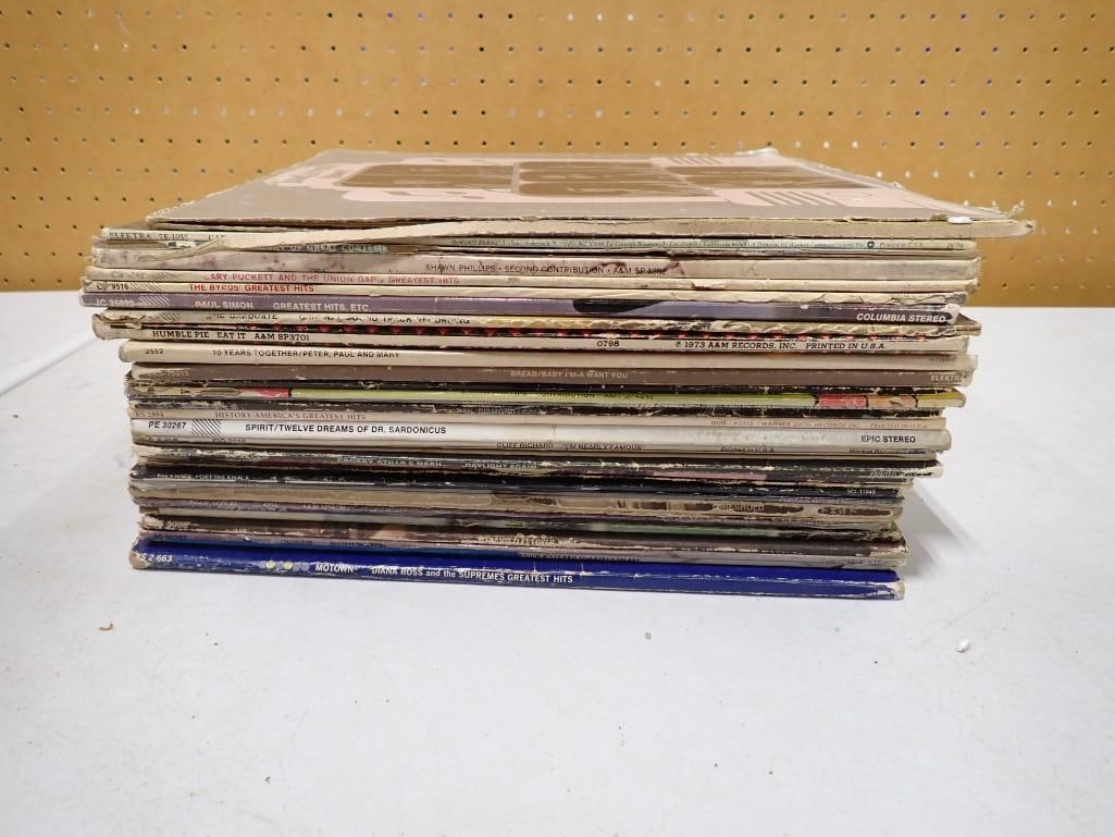Lot of Vinyl Records 33 RPM LPs incl Bread, Carly Simon, Humble Pie, Paul Simon, Peter Paul & Mary, (1 of 9)