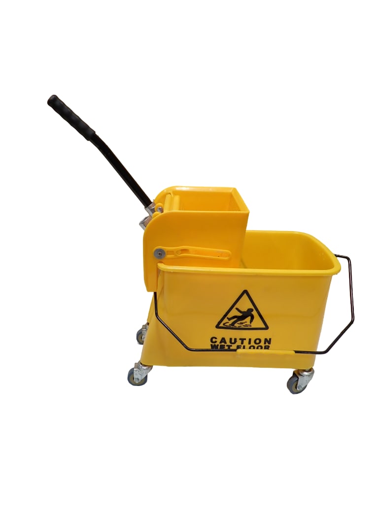 Yellow Industrial Mop Bucket with Wheels (1 of 3)