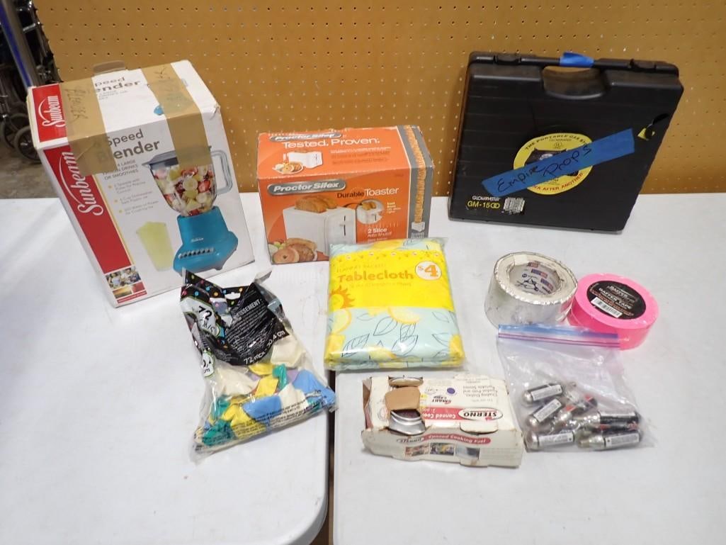 Misc incl Toaster, Tablecloth, Gaffer Tape, Balloons, Etc Movie or TV Props (1 of 5)