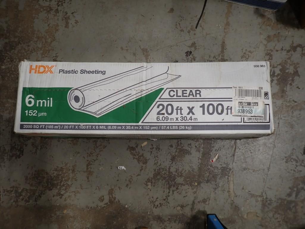 HDX Plastic Sheeting 6 mil Clear 20 Ft x 100 ft (1 of 1)