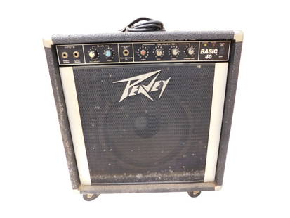 Peavey Model Basic 40 Amplifier Bass / Keyboard Amp: Peavey Model Basic 40 Amplifier Bass / Keyboard Amp&#160; Condition;&#160; untested  All pictures are considered part of the description and should be examined carefully by bidders.  Live Auctioneers