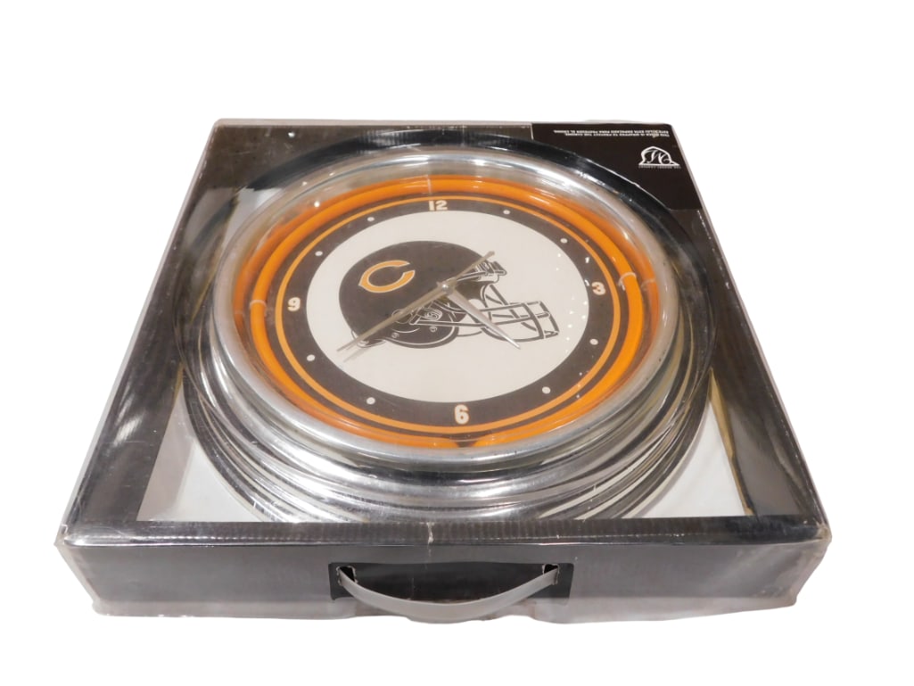 Chicago Bears NFL 15" Neon Clock (1 of 3)
