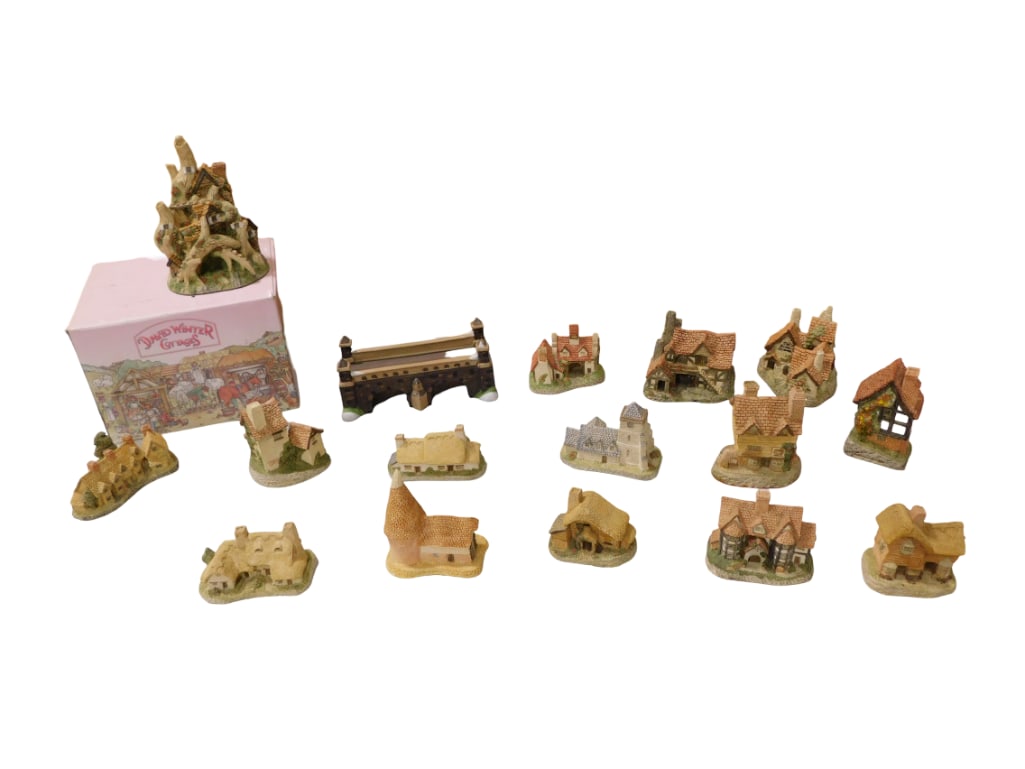 Christmas Village Buildings and Accessories incl David Winter Cottages, Dept 56 Stone Train Trestle,: Christmas Village Buildings and Accessories incl David Winter Cottages, Department 56 Stone Train Trestle, etc All pictures are considered part of the description and should be examined carefully by