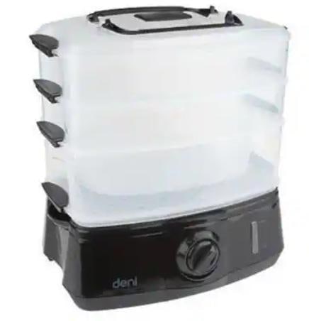 New in Box Deni 9 Liter 3 Layer Food Steamer: New in Box Deni 9 Liter 3 Layer Food Steamer - box was only opened to see what was inside. Should look similar to the first picture. All pictures are considered part of the description and shoul
