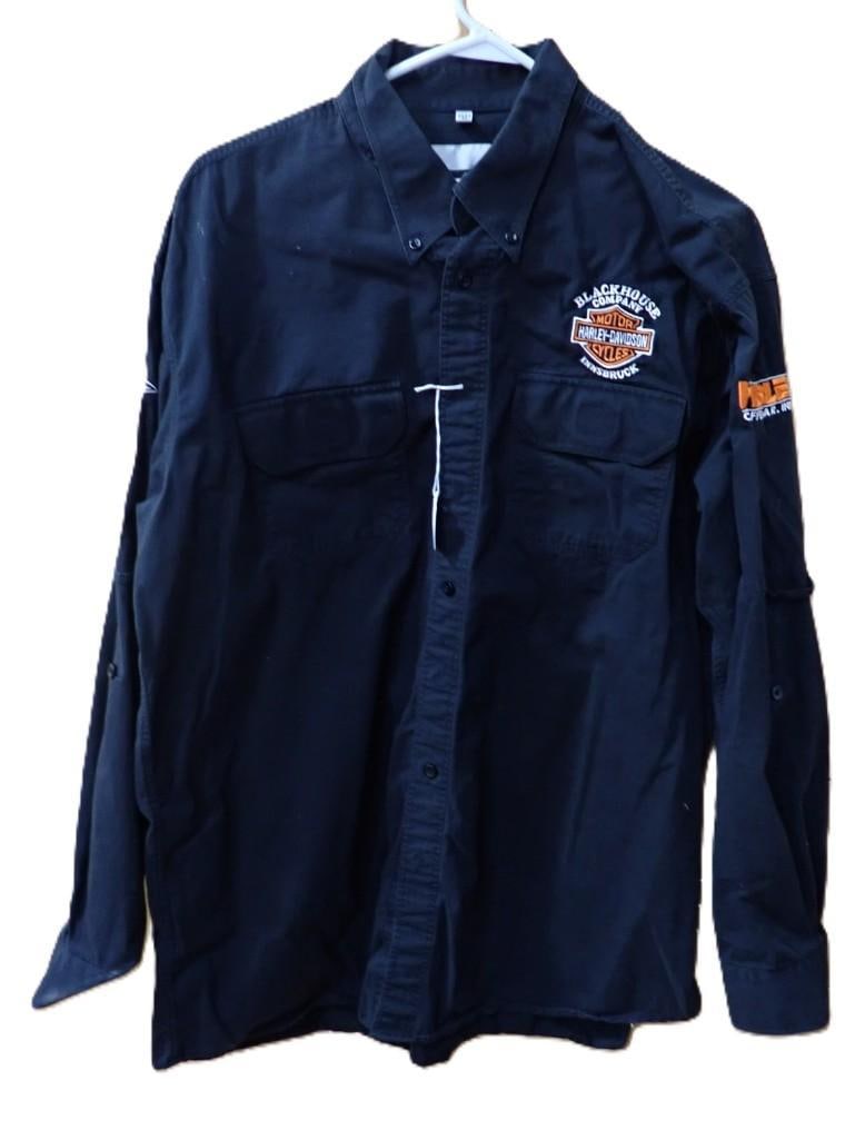 Harley Davison Garage Shop Shirt - Blackhouse Company Innsbruck-Tirol Size XL 43/44 (1 of 4)