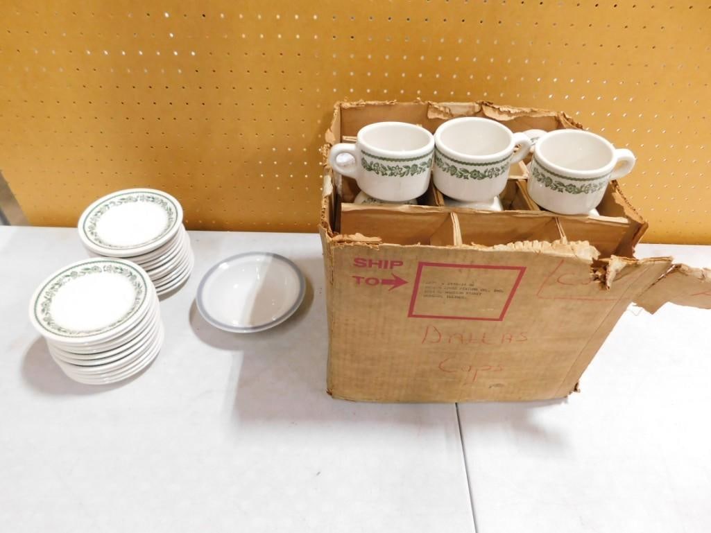 Lot of Vintage Restaurant Style Dishes Cups and Saucers TV or Movie Props: Lot of Vintage Restaurant Style Dishes Cups and Saucers TV or Movie Props NO COA or Paperwork The consignor worked on multiple movies and TV shows and this lot may have been in any of the following: E