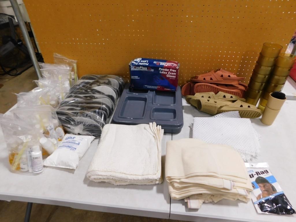 TV or Movie Props incl Shoes, Drinking Glasses or Tumblers, Medical, Towels, Etc: TV or Movie Props incl Shoes, Drinking Glasses or Tumblers, Medical, Towels, Etc NO COA or Paperwork The consignor worked on multiple movies and TV shows and this lot may have been in any of the follo