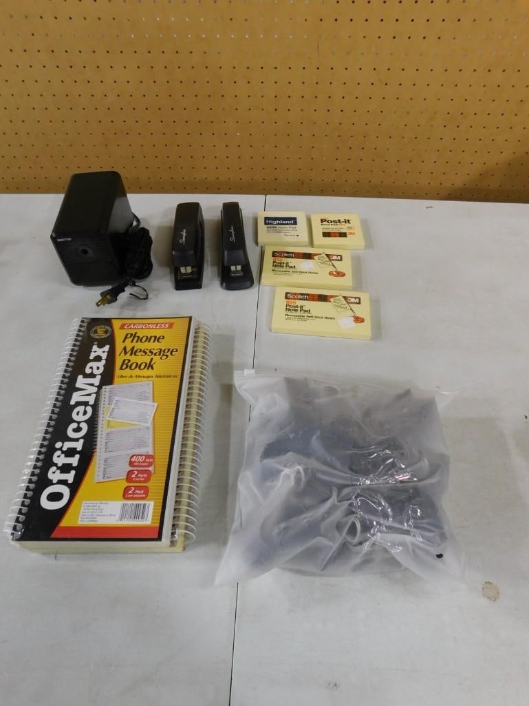 Office Supplies incl Electric Pencil Sharpener, Clips, Staplers, & More (1 of 6)
