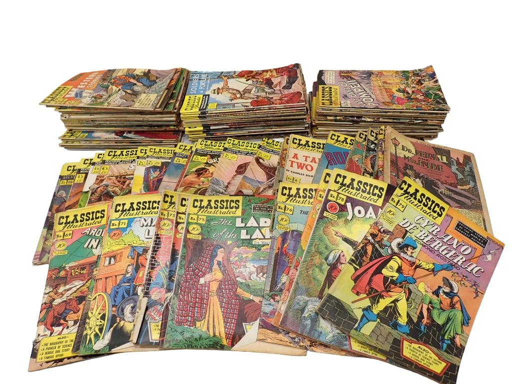 Vintage Lot of 117 Classics Illustrated Comic Books / Magazines (1 of 10)