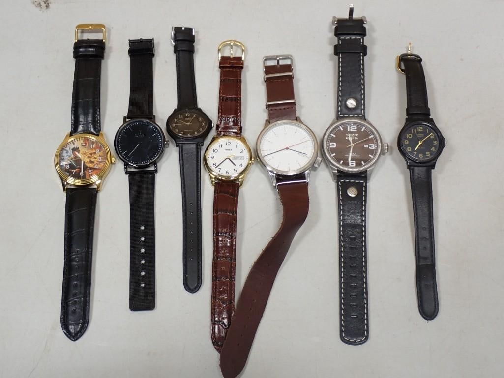 Lot of 7 Mens Wristwatches incl Casio, Komono, Outcarb, Invicta, & More: Lot of 7 Mens Wristwatches incl Casio, Komono, Outcarb, Invicta, & More Condition: untested All pictures are considered part of the description and should be examined carefully by bid