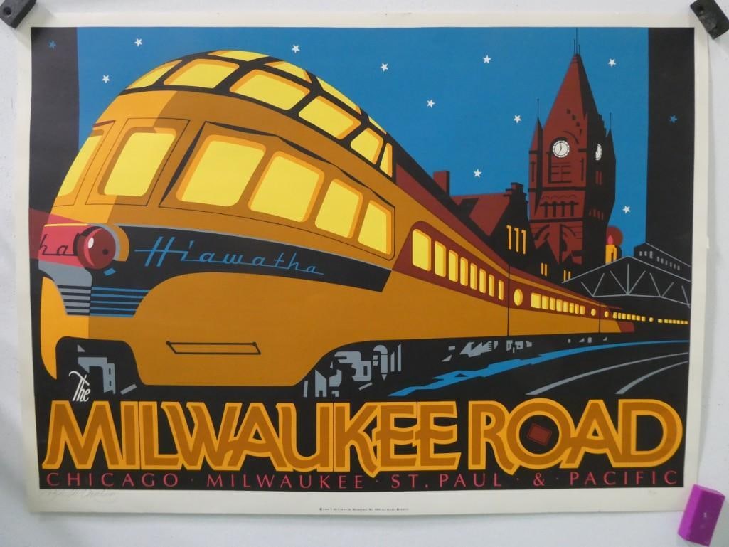 Milwaukee Road Hiawatha Train Poster - Pencil Signed (1 of 6)