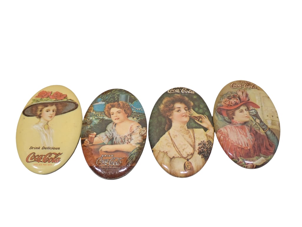4 Vintage Coca Cola Advertising Pocket Mirrors (1 of 8)