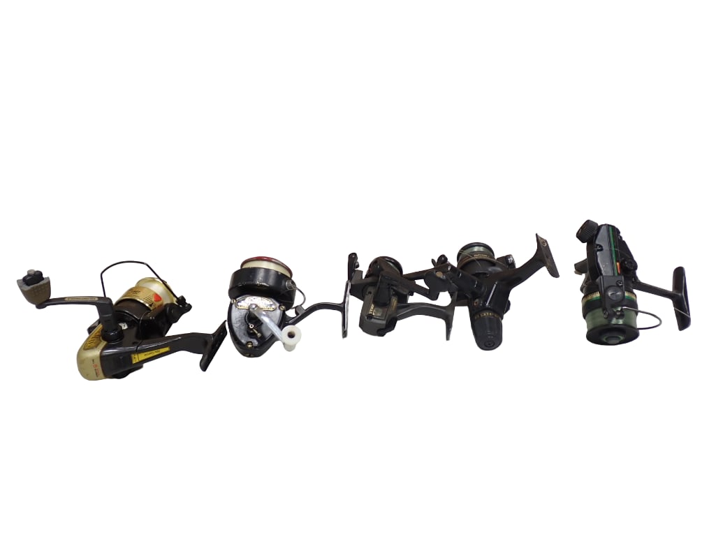 Lot of 5 Fishing Spinning Reels incl Abu, JC Higgins, and More: Lot of 5 Fishing Spinning Reels incl Abu, JC Higgins, and More All pictures are considered part of the description and should be examined carefully by bidders. Live Auctioneers is now offering Live Sh